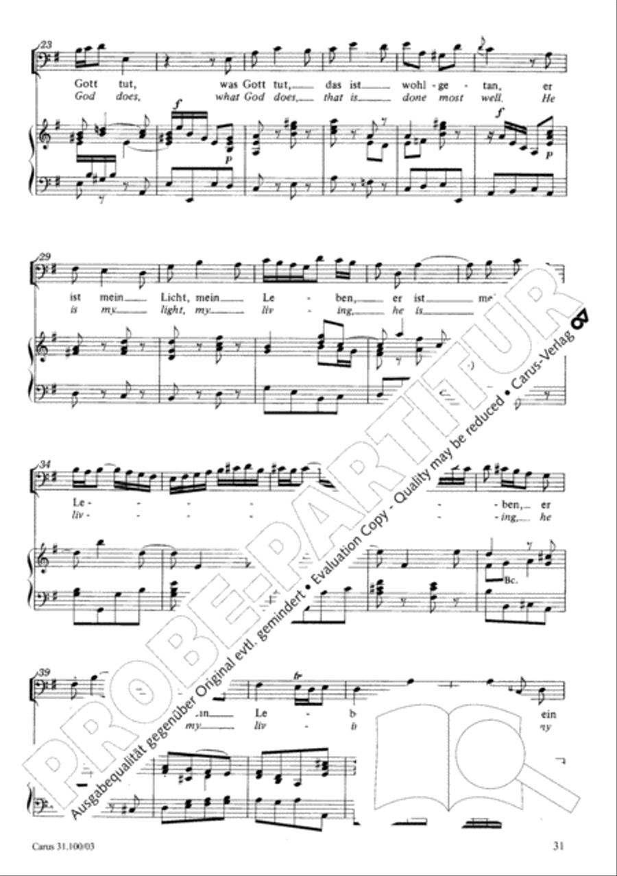 Whatever God ordains is right (Was Gott tut, das ist wohlgetan) 4-Part scores gallery preview page 32
