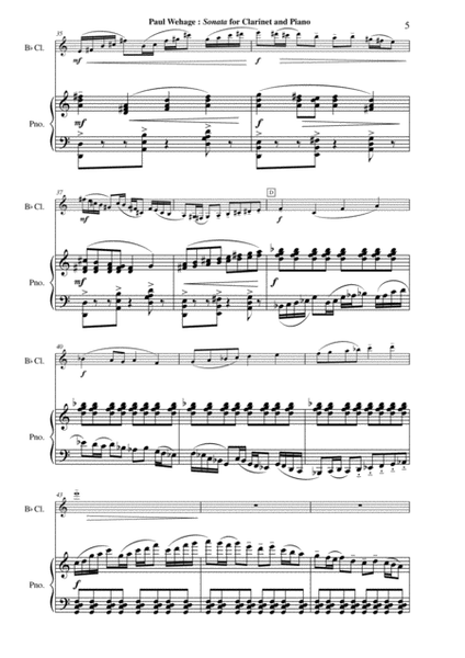 Paul Wehage: Sonata for Bb clarinet and piano