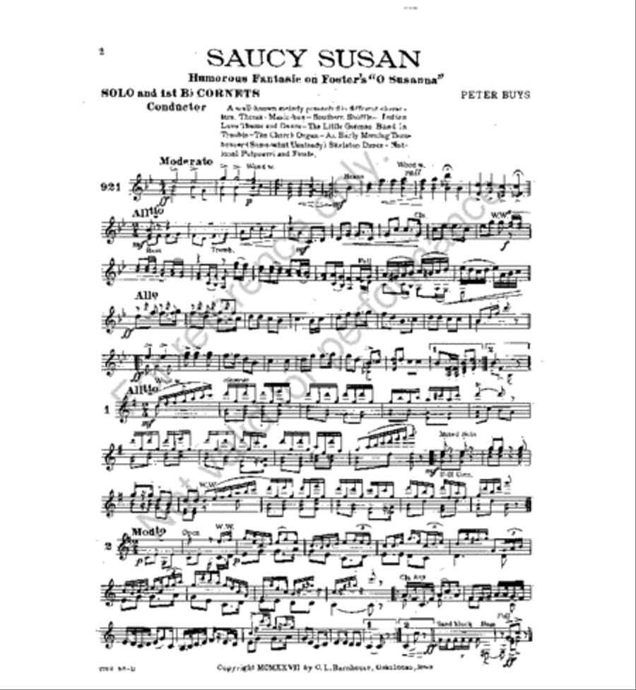 Saucy Susan Concert Band scores gallery preview page 2