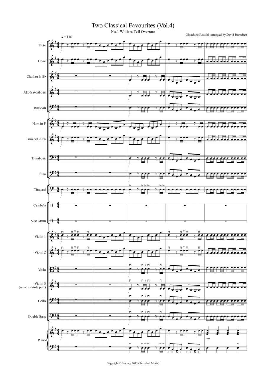 2 Classical Favourites for School Orchestra (volume four) Full Orchestra scores gallery preview page 1