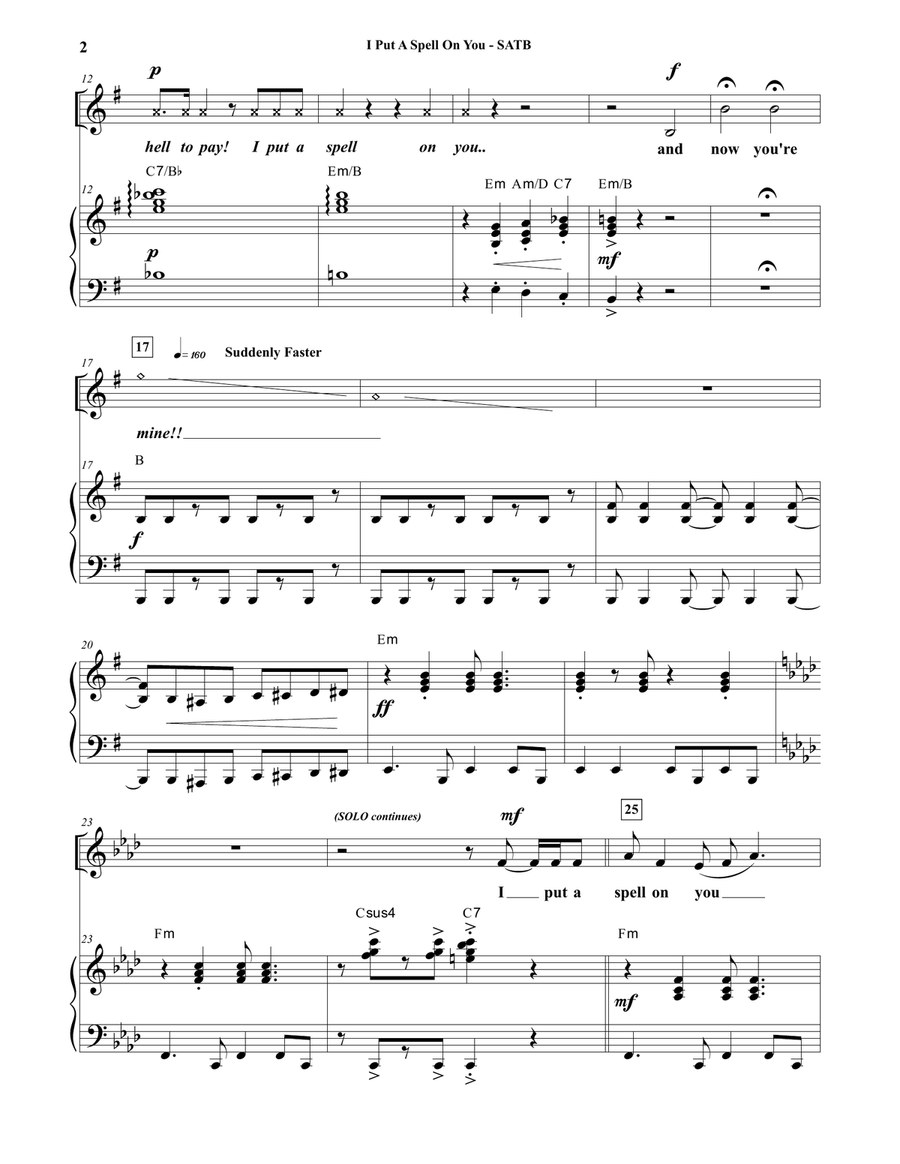I Put A Spell On You 4-Part scores gallery preview page 2