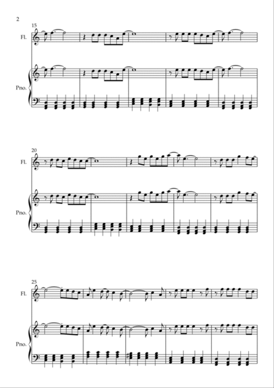 Flowers Flute Solo scores gallery preview page 2