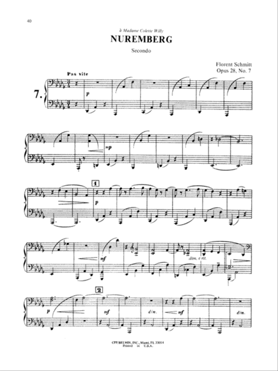 Schmitt: Album of Piano Duets, Volume II Piano Duet scores gallery preview page 1