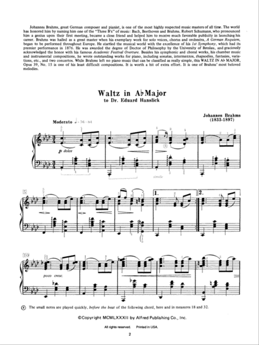 Waltz in A-flat Major Small Ensemble scores gallery preview page 2