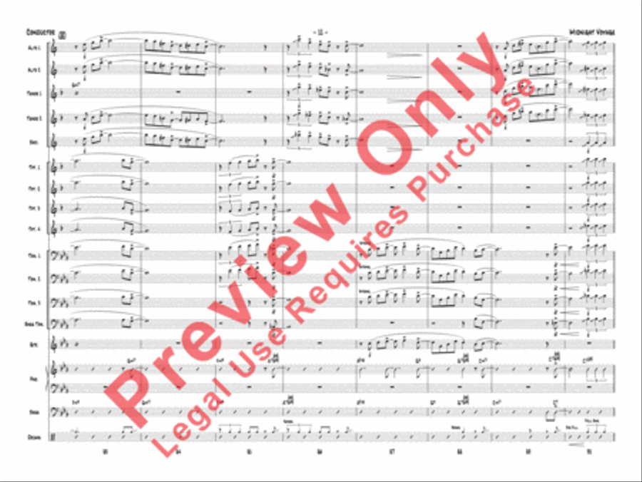 Midnight Voyage (score only) Jazz Ensemble scores gallery preview page 31