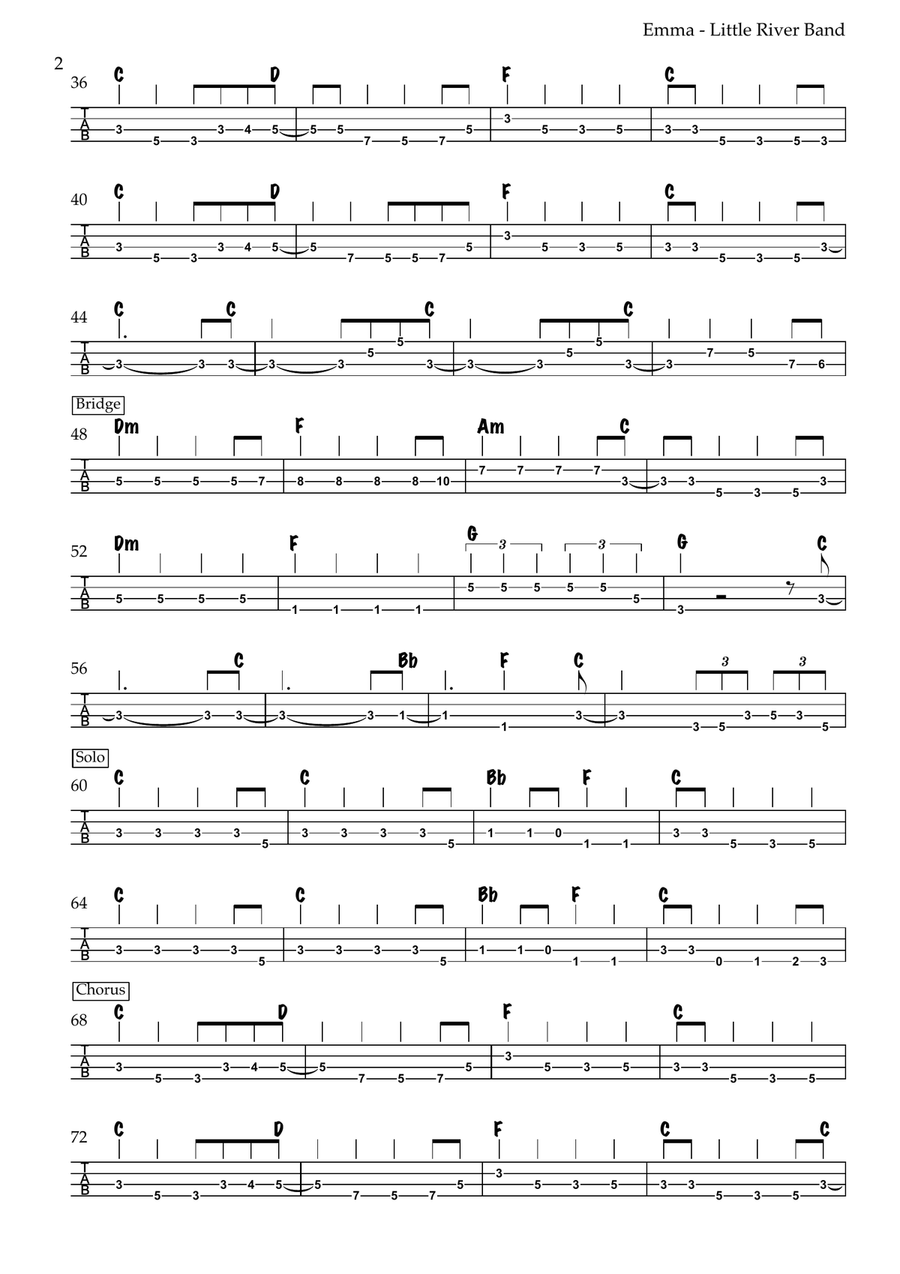 Emma Acoustic Guitar scores gallery preview page 2
