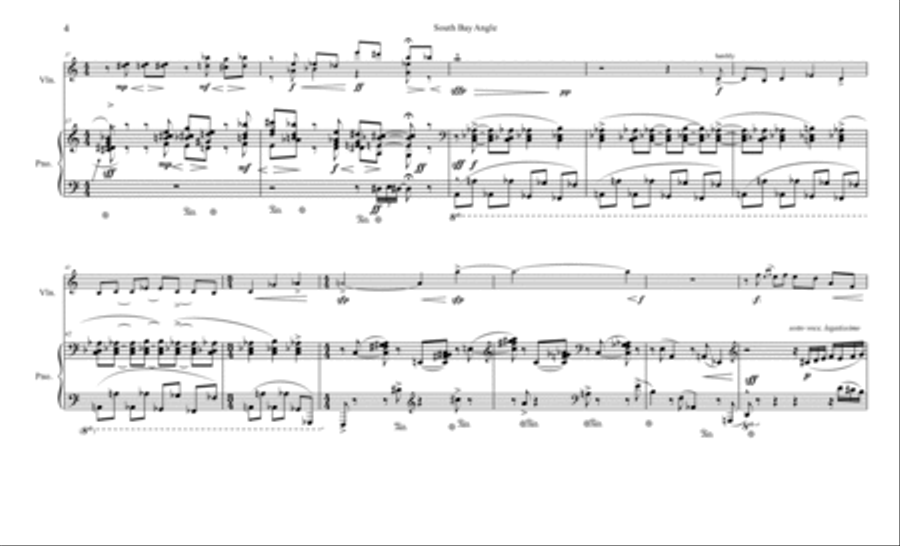 South Bay Angle for violin and piano Violin Solo scores gallery preview page 6