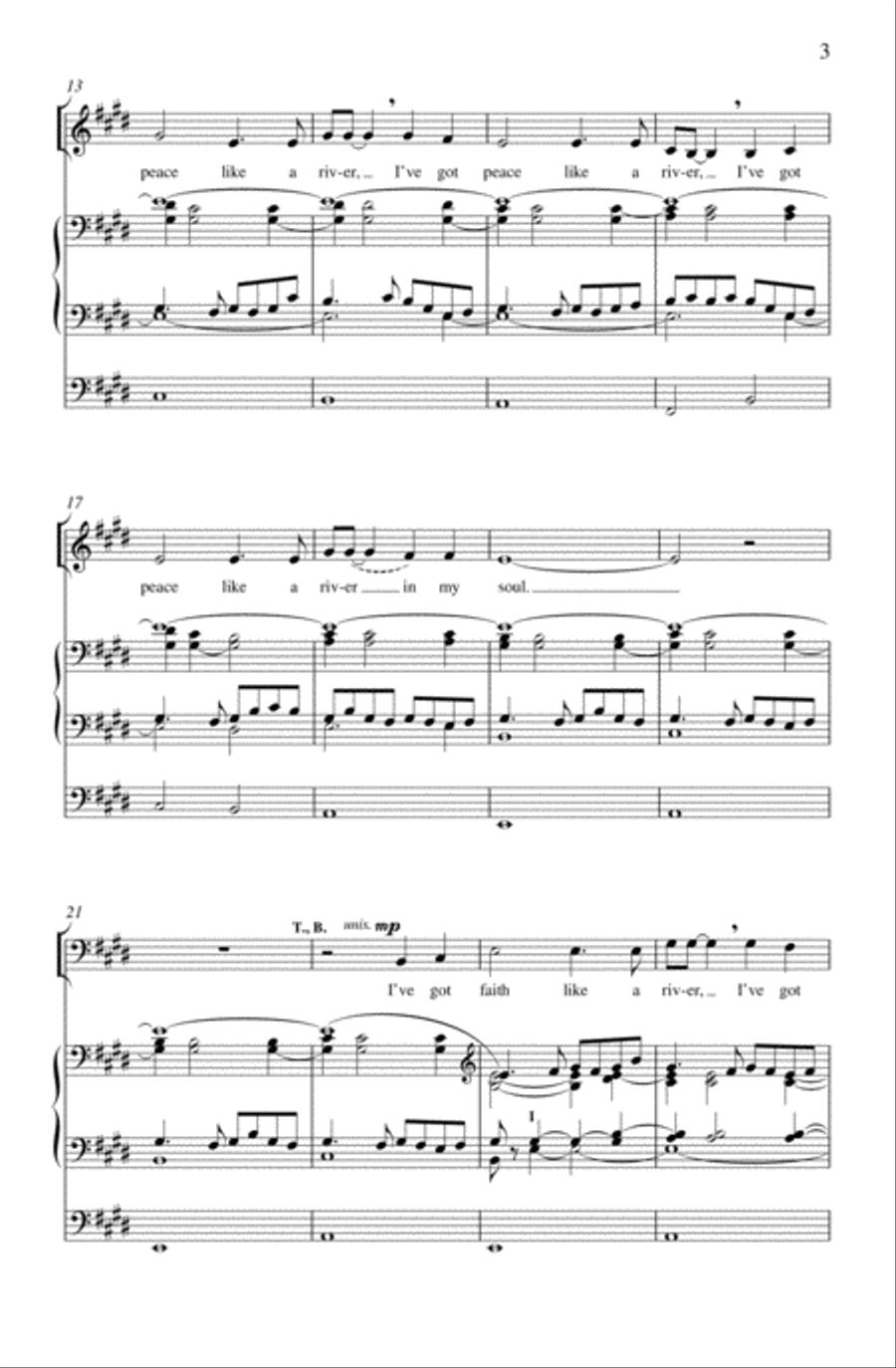 Peace like a river 4-Part scores gallery preview page 3