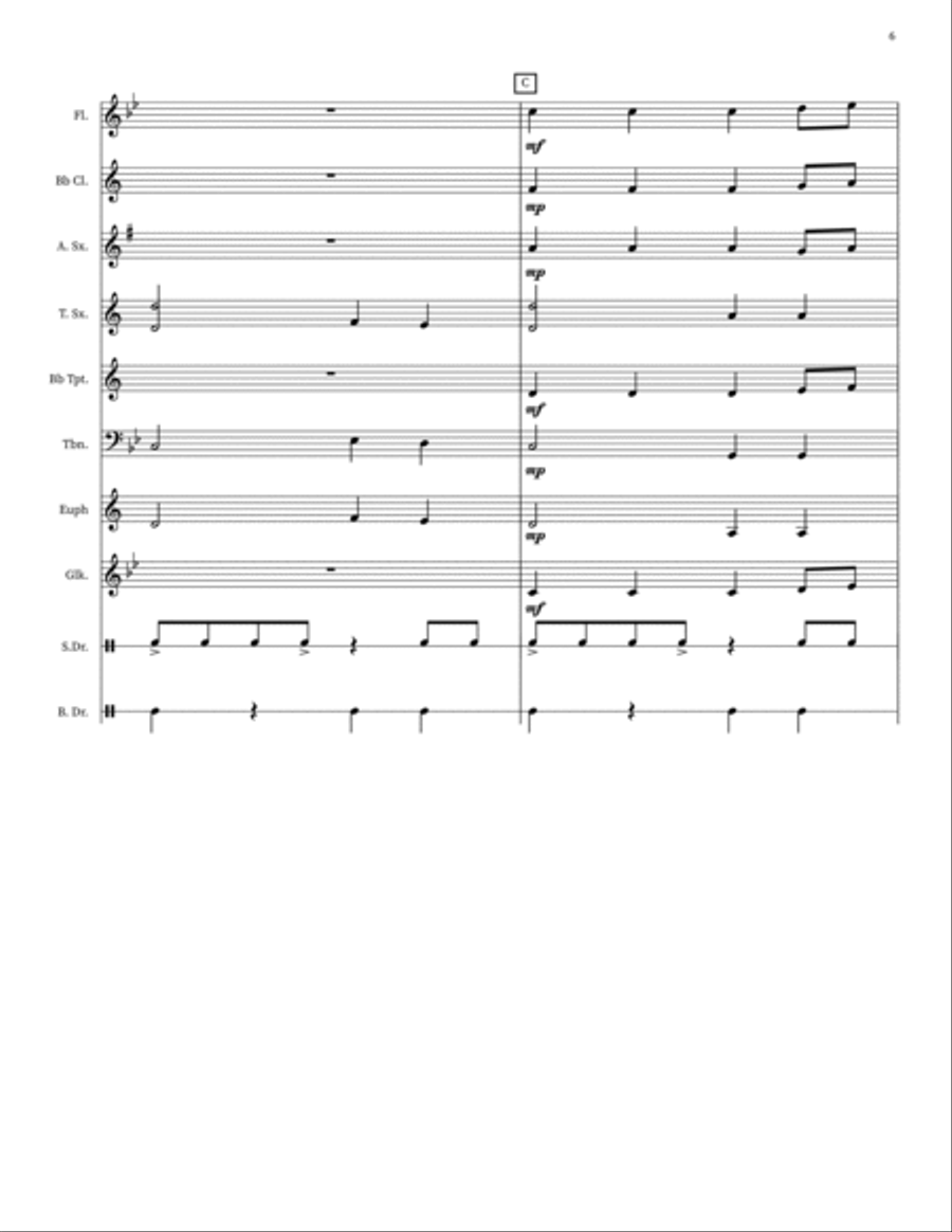 Where Dorian Ends Up Where Dorian Ends Up Concert Band scores gallery preview page 6