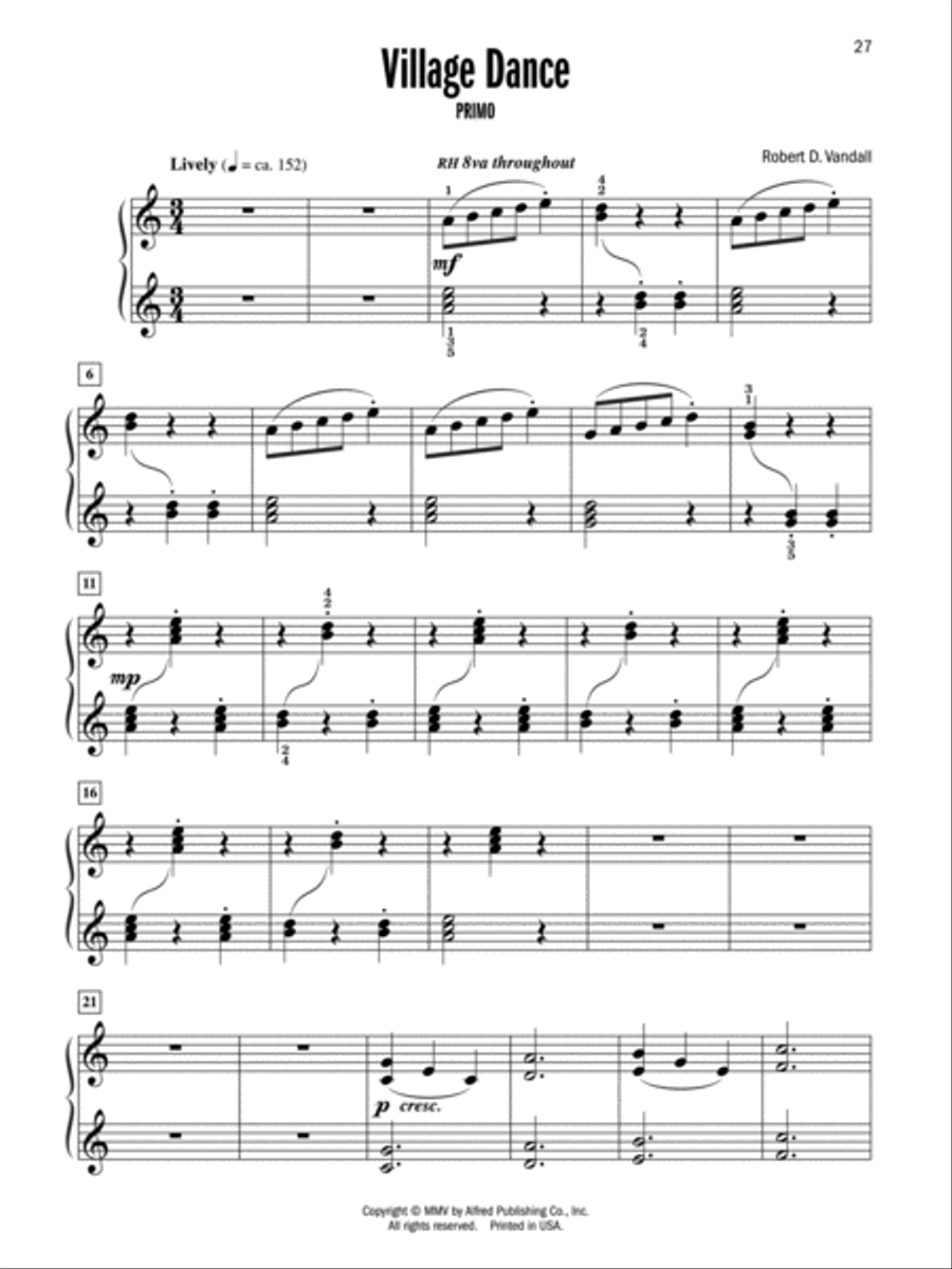 Celebrated Piano Duets, Book 1 Small Ensemble scores gallery preview page 6