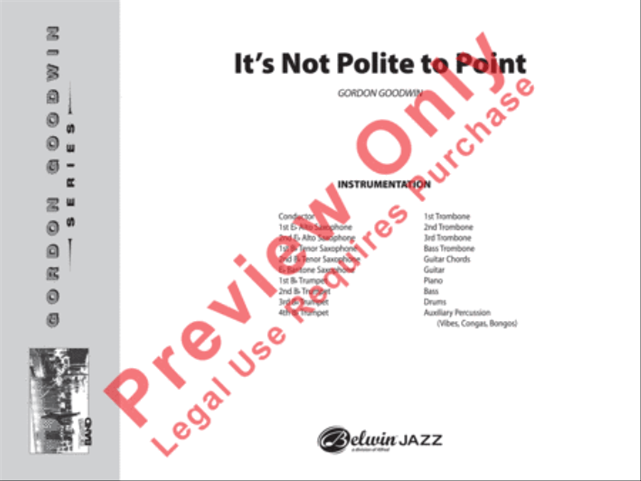 It's Not Polite to Point Jazz Ensemble scores gallery preview page 2