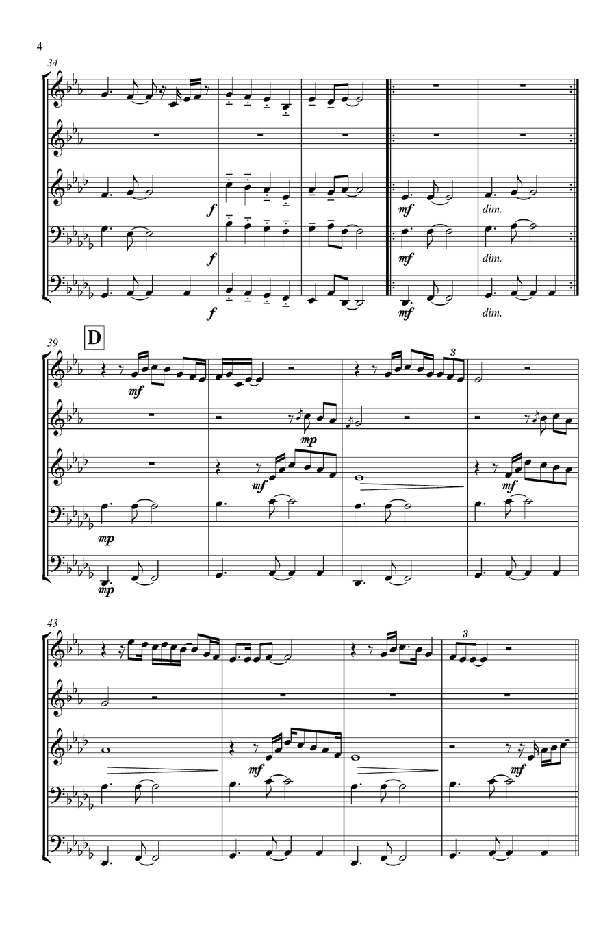 Thinking Out Loud Brass Ensemble scores gallery preview page 5