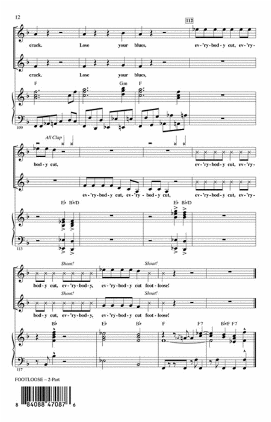 Footloose Footloose 2-Part scores gallery preview page 3