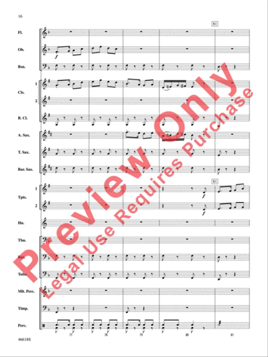 A Ralph Vaughan Williams Portrait Concert Band scores gallery preview page 17