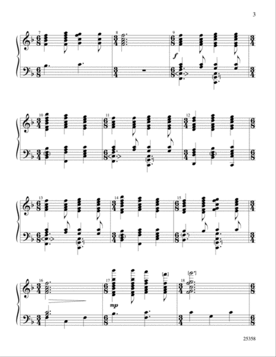 Praise His Name in the Dance Handbell Choir scores gallery preview page 3