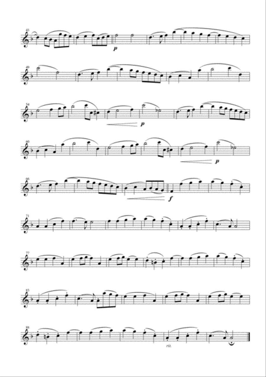Ode To Joy (from Symphony No. 9) for Saxophone Quartet Saxophone Quartet scores gallery preview page 2