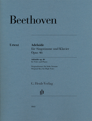 Book cover for Adelaide, Op. 46