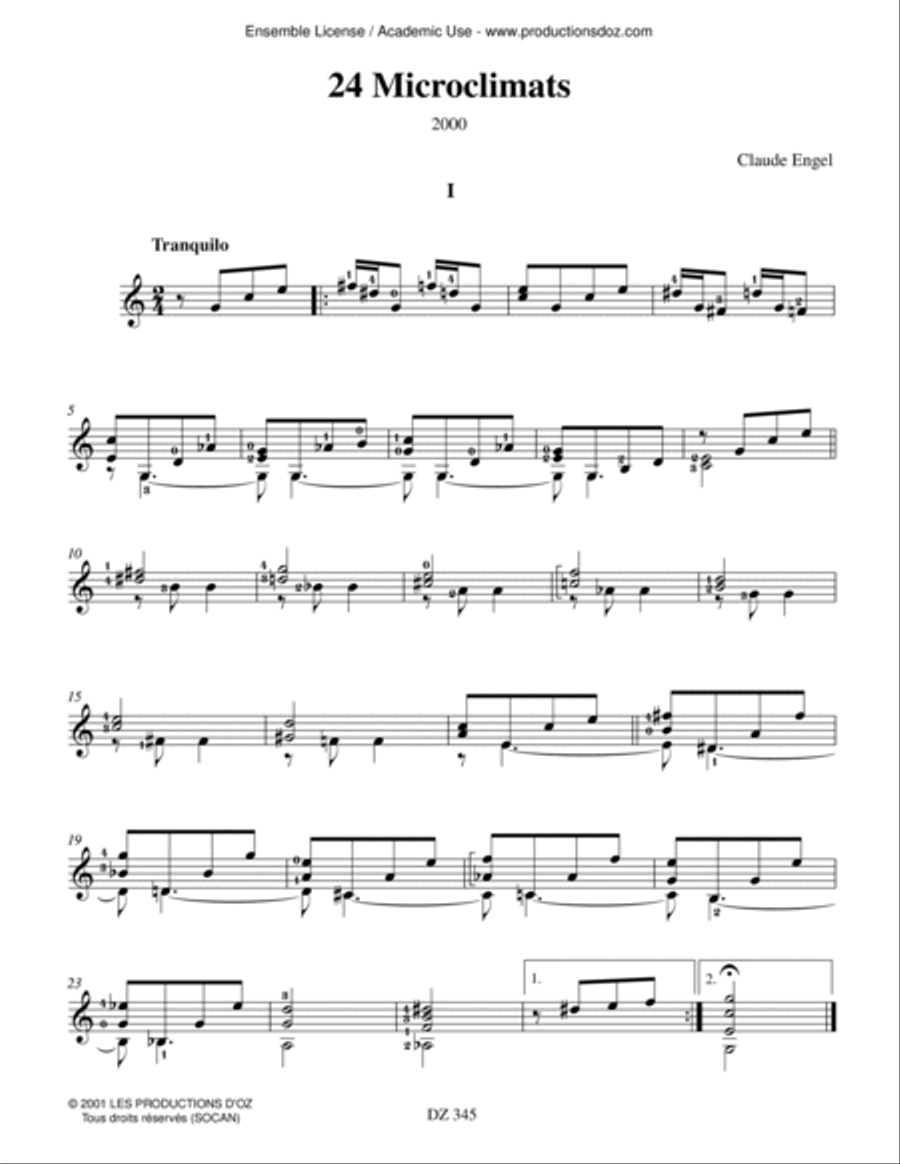 24 Microclimats Classical Guitar scores gallery preview page 3