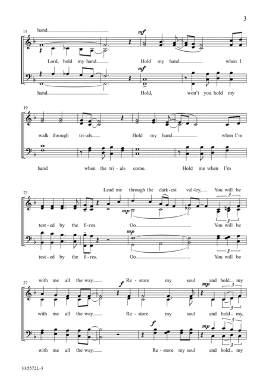 Jesus, Hold My Hand 4-Part scores gallery preview page 3