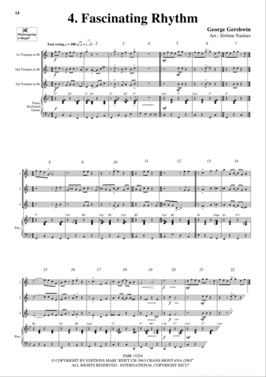 3 Trumpets & Piano Vol. 10 Trumpet Trio scores gallery preview page 6