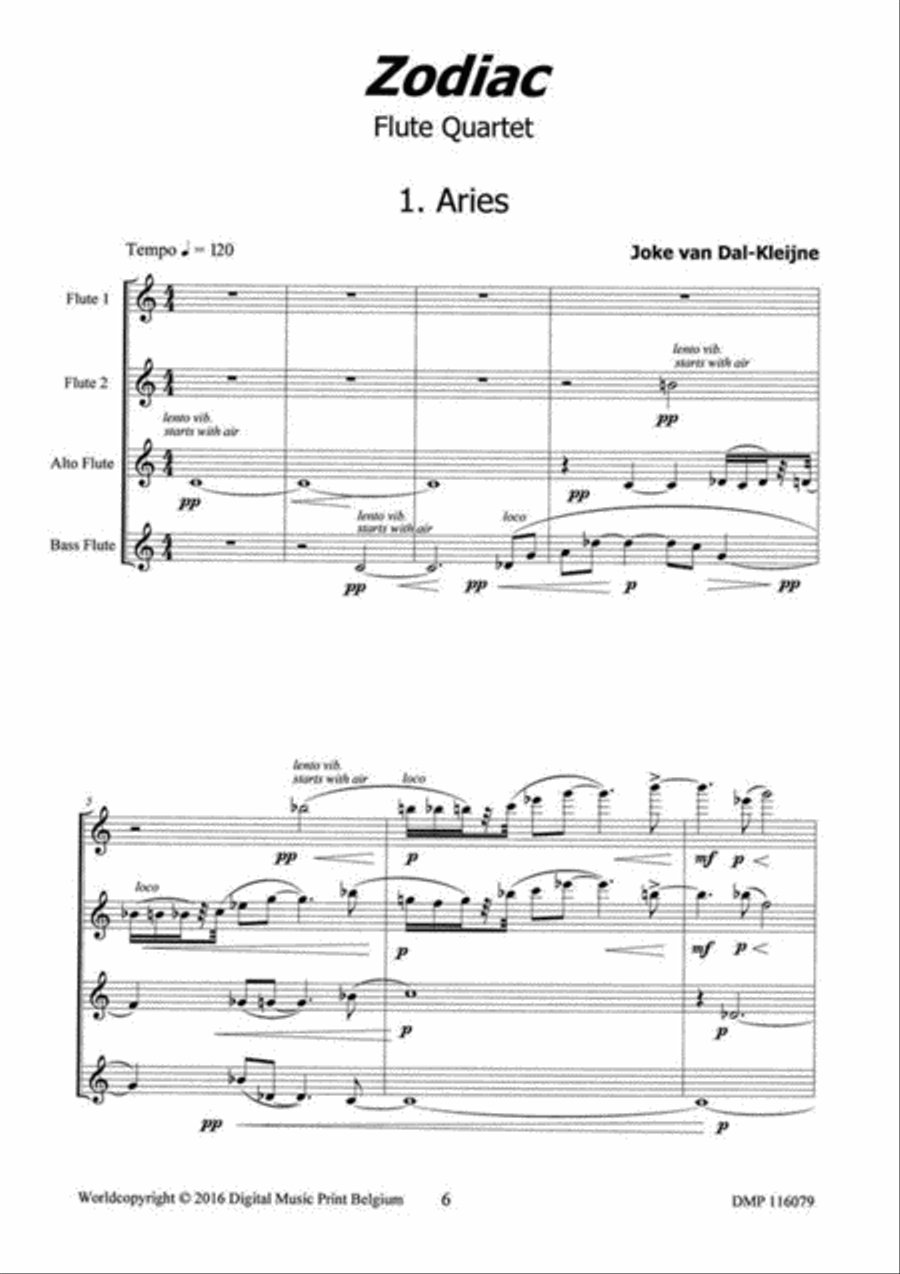 Zodiac Zodiac Flute Quartet scores gallery preview page 5