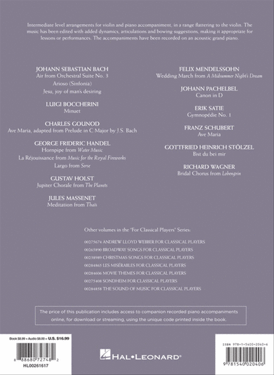Wedding Music for Classical Players – Violin and Piano Violin Solo scores gallery preview page 6