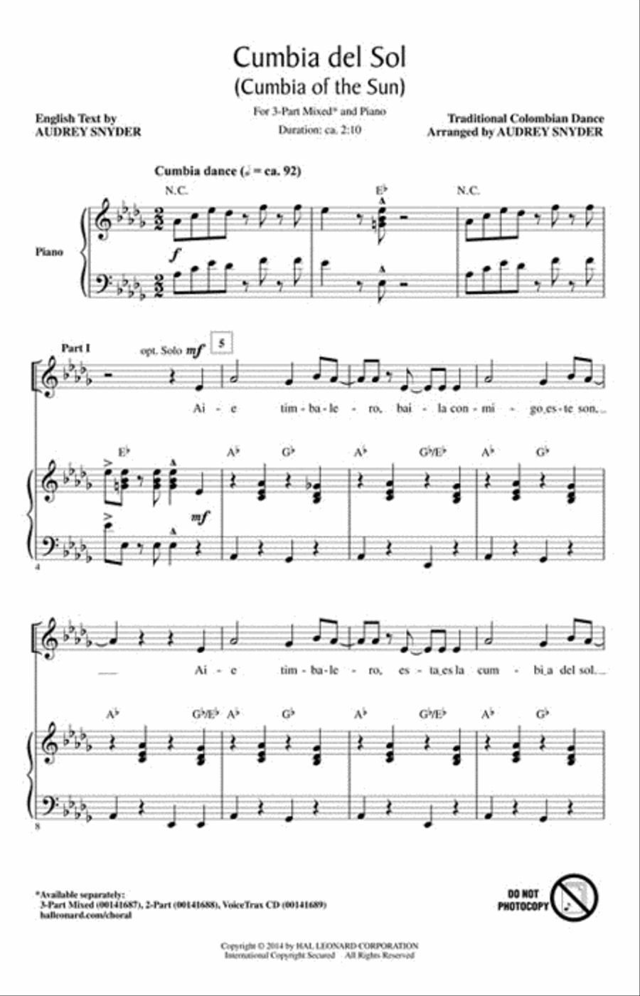 Cumbia del Sol 3-Part scores gallery preview page 2