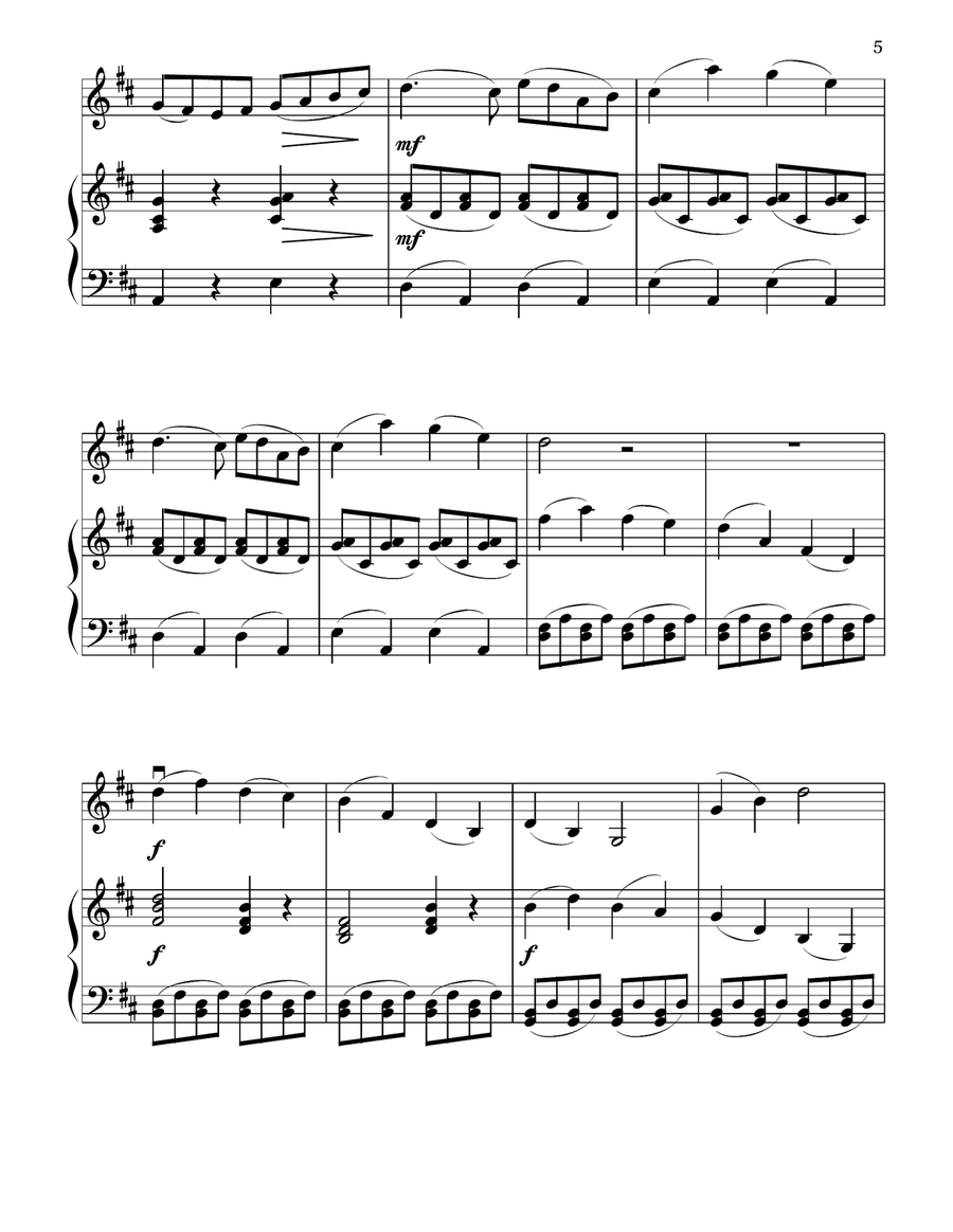 O. Rieding (arr. Anna Arazi) Concerto for Violin and Piano in B Minor Op. 35 FIRST MOVEMENT Violin Solo scores gallery preview page 6