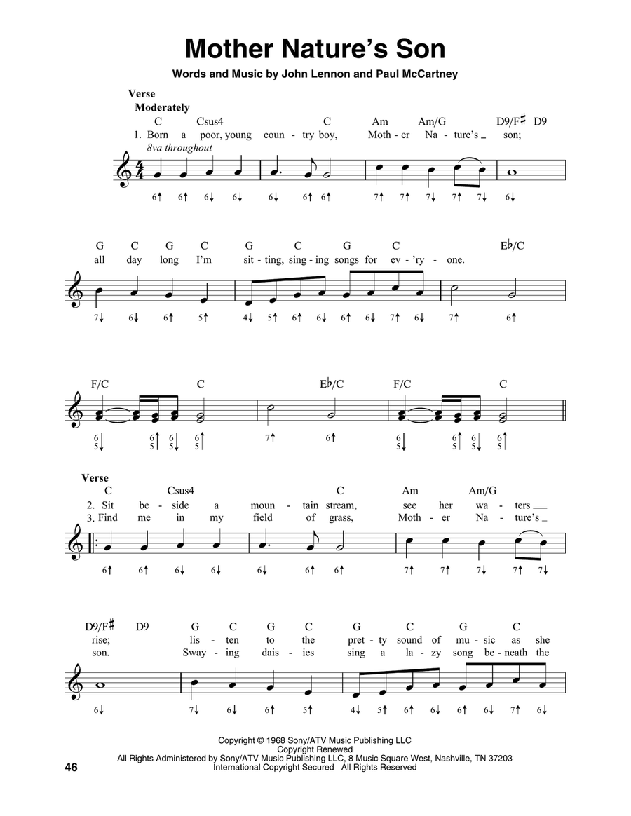 Mother Nature's Son Harmonica scores gallery preview page 1