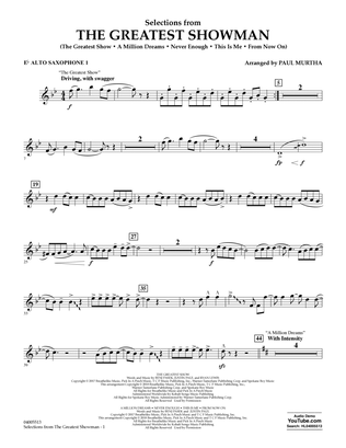 Selections from The Greatest Showman (arr. Paul Murtha) - Eb Alto Saxophone 1