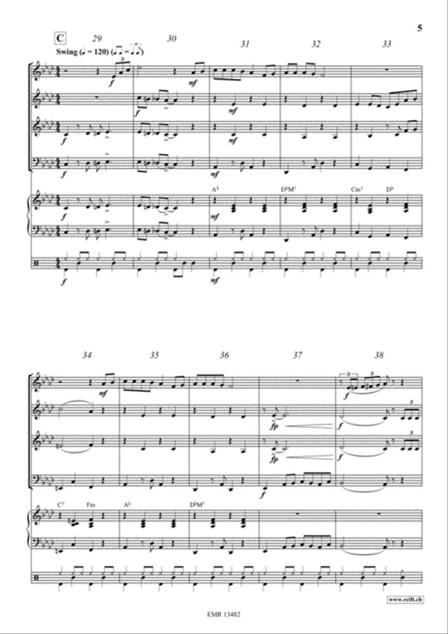 Yankee Doodle Woodwind Quartet scores gallery preview page 5