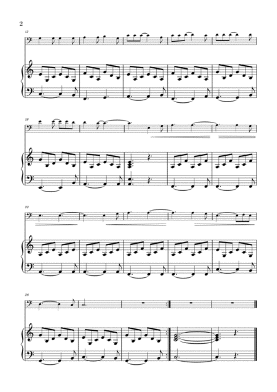 Hallelujah Woodwind Duet scores gallery preview page 2