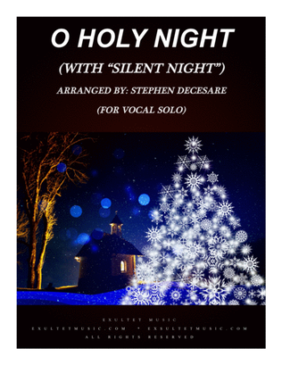 Book cover for O Holy Night (with "Silent Night" - Vocal Solo)