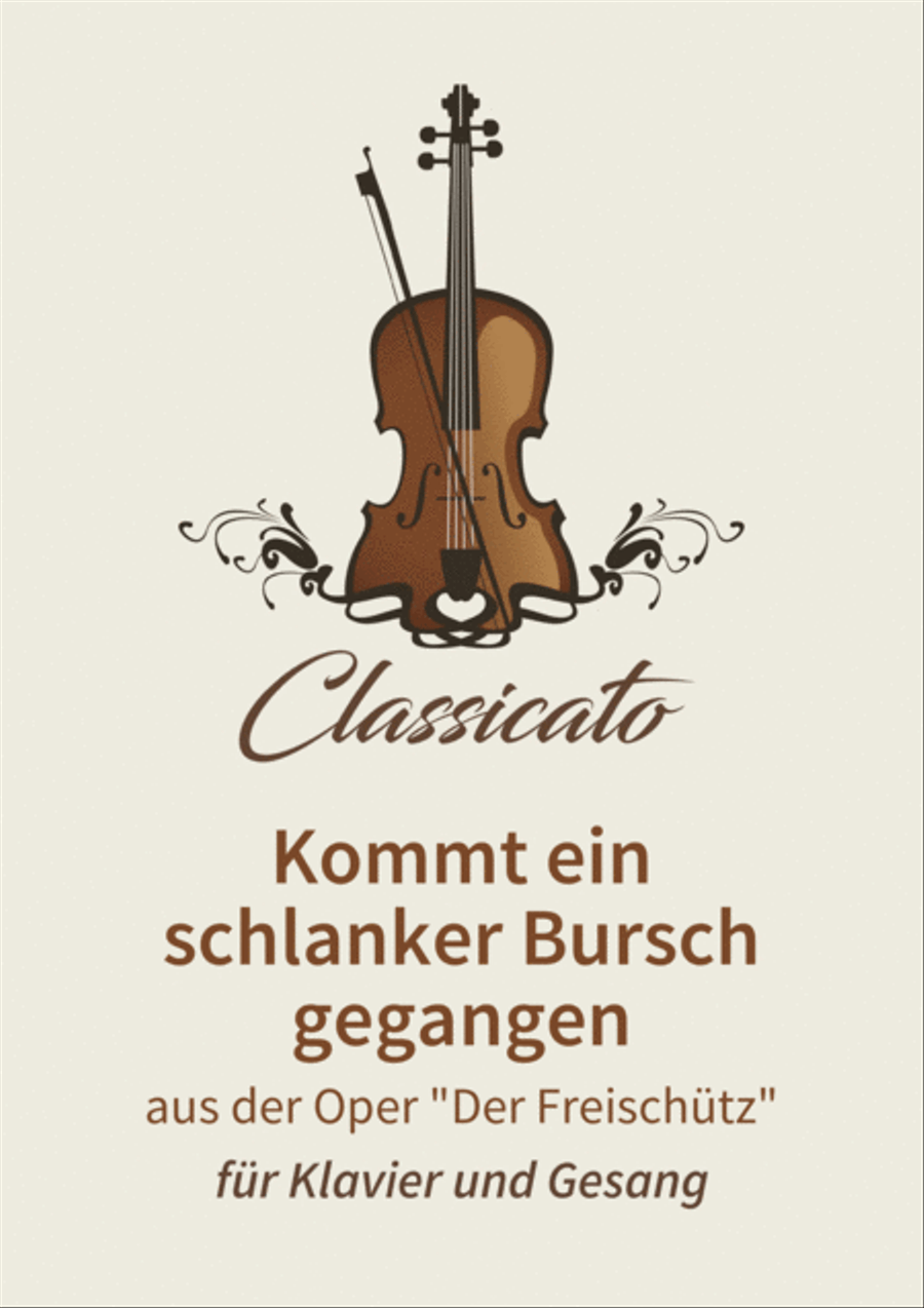 Kommt ein schlanker Bursch gegangen Piano, Vocal, Guitar scores gallery preview page 1