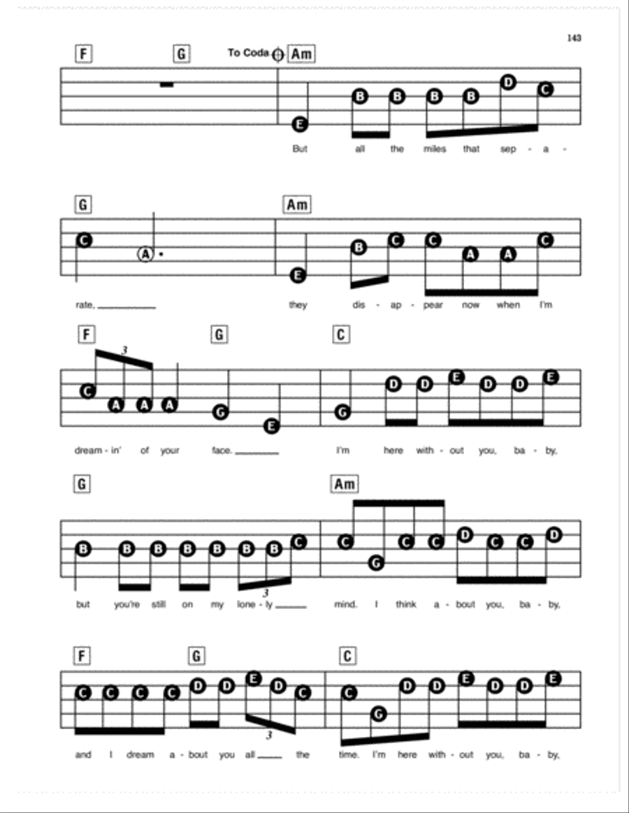 Here Without You Electronic Keyboard scores gallery preview page 2