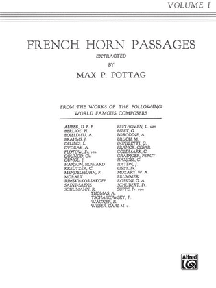 Book cover for French Horn Passages, Volume 1