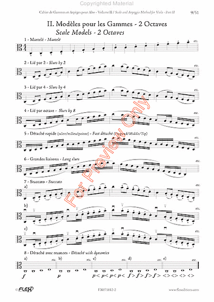 Scales And Arpeggios Method For Viola, Part Ii