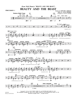 Beauty and the Beast (arr. Calvin Custer) - Percussion 1