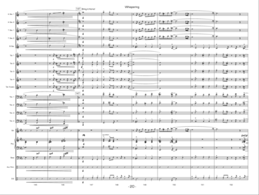 Whispering Jazz Ensemble scores gallery preview page 20