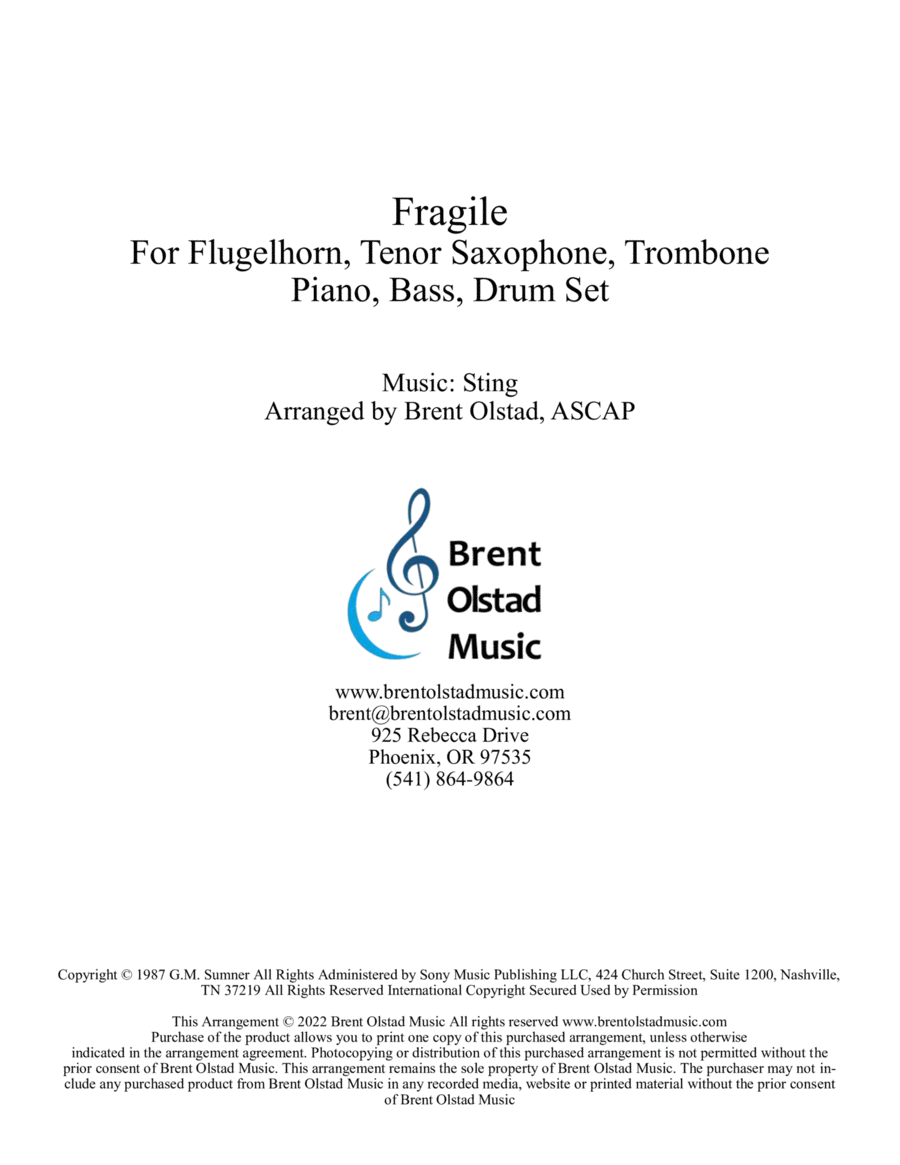 Fragile Small Ensemble scores gallery preview page 1