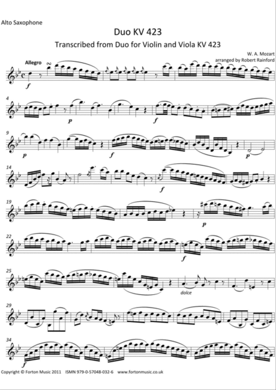 Duo KV423 Woodwind Duet scores gallery preview page 2