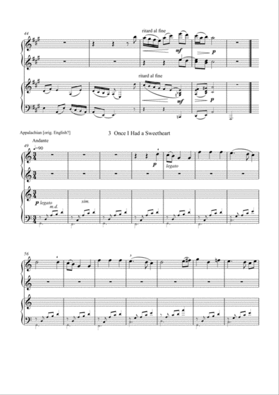 Four Folk-songs Piano scores gallery preview page 4