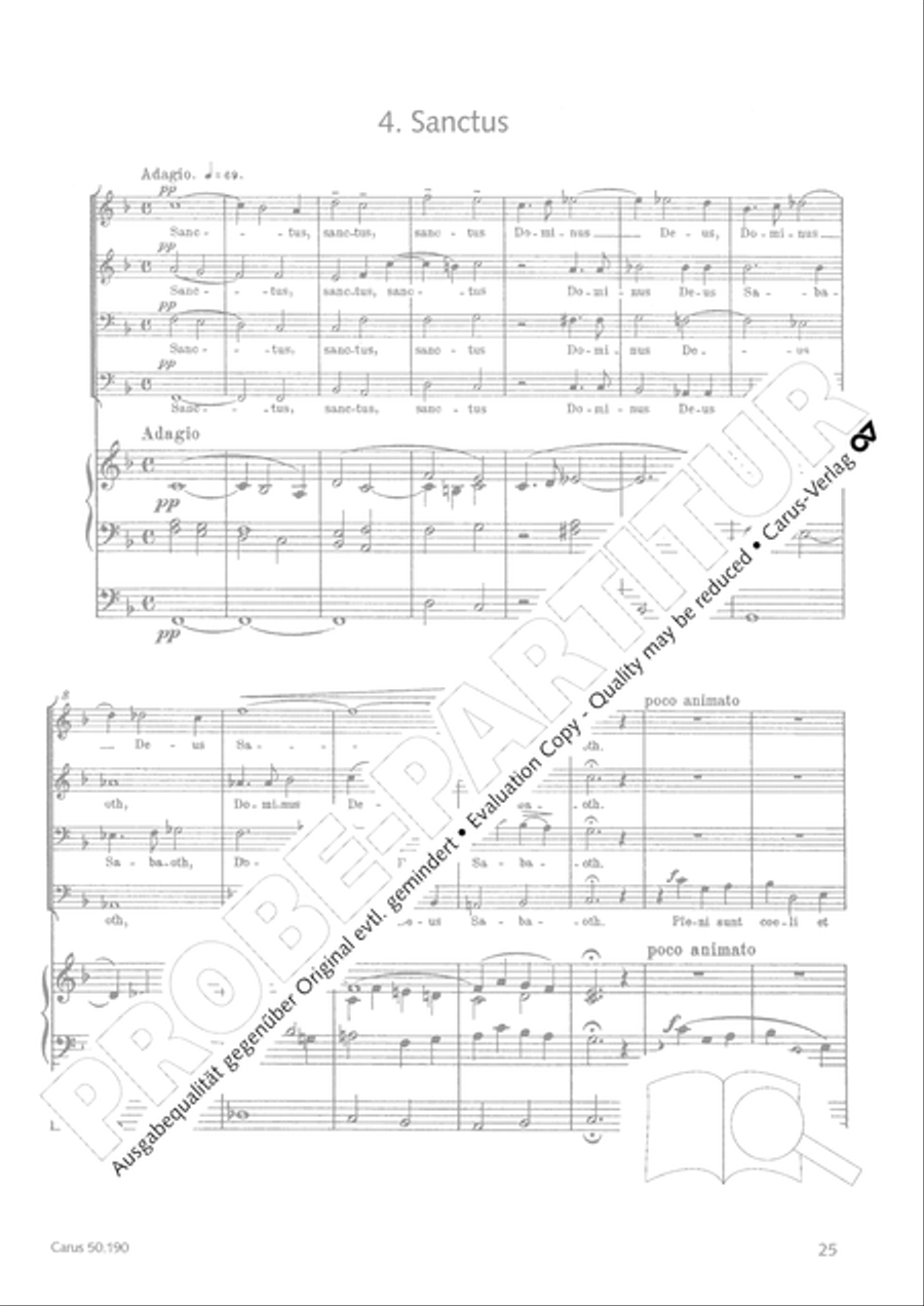 Mass in F major TTBB scores gallery preview page 25
