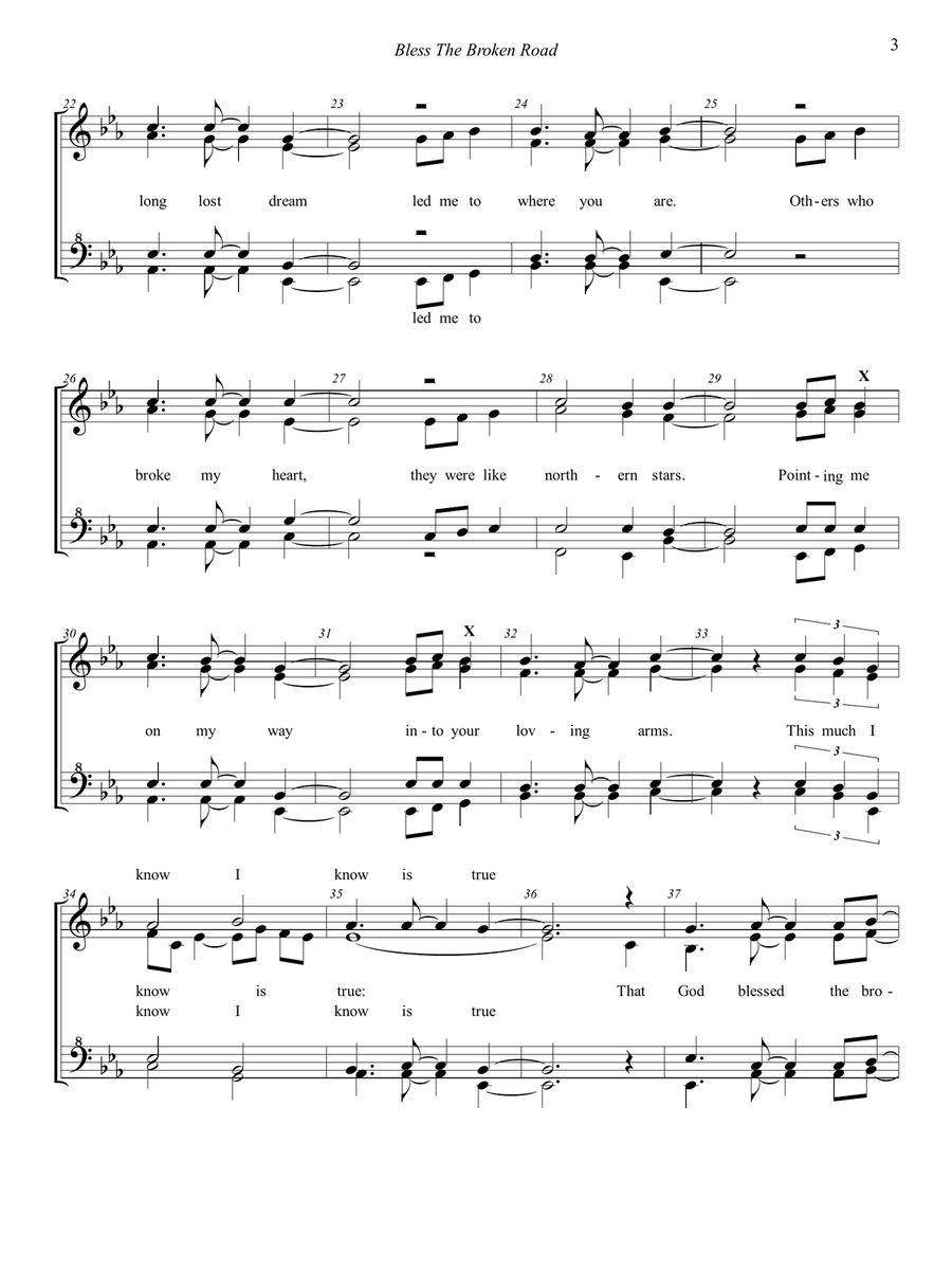Bless The Broken Road SSAA scores gallery preview page 3