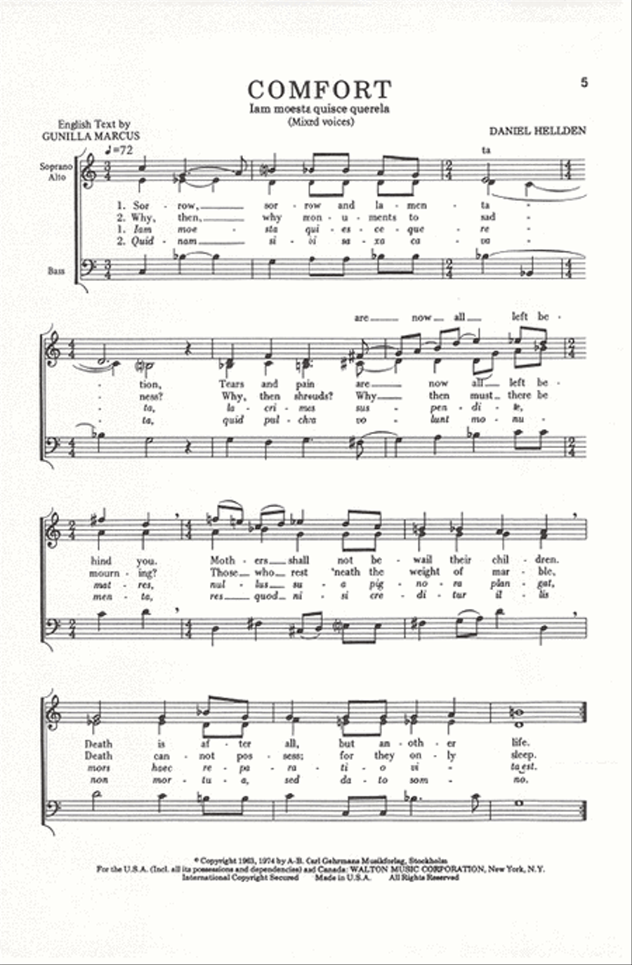 Three Choral Pastiches (1. Love Victorious, 2. Comfort, 3. Live Today