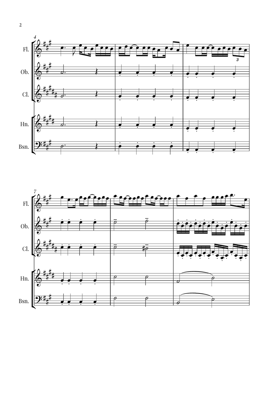 Die With A Smile Die With A Smile Woodwind Quintet scores gallery preview page 2