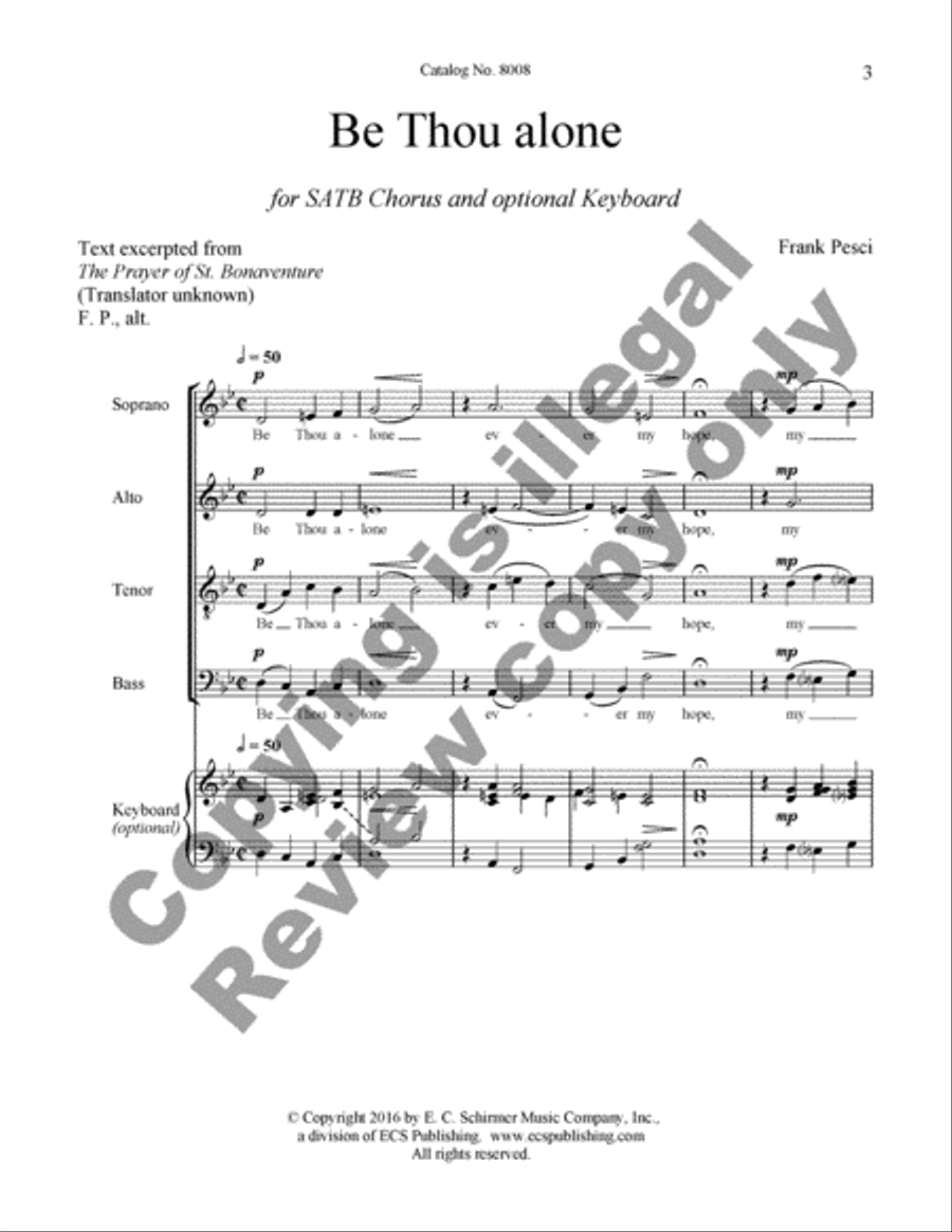 Be Thou alone Be Thou alone 4-Part scores gallery preview page 3