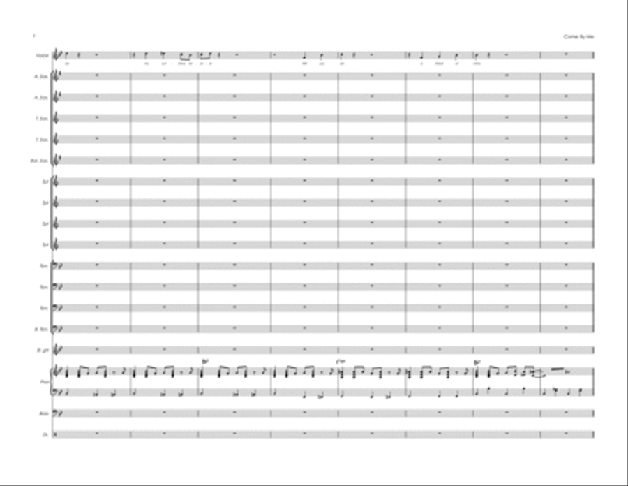 Come By Me Jazz Ensemble scores gallery preview page 2