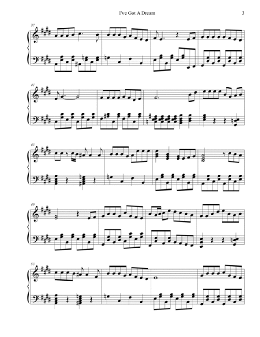 I'VE Got A Dream I'VE Got A Dream Piano Solo scores gallery preview page 3
