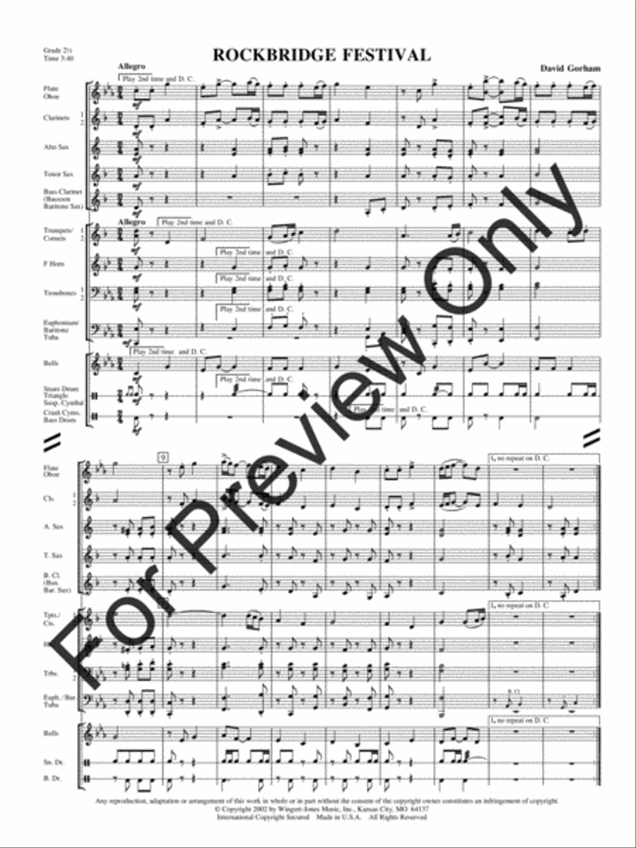 Rockbridge Festival Concert Band scores gallery preview page 4